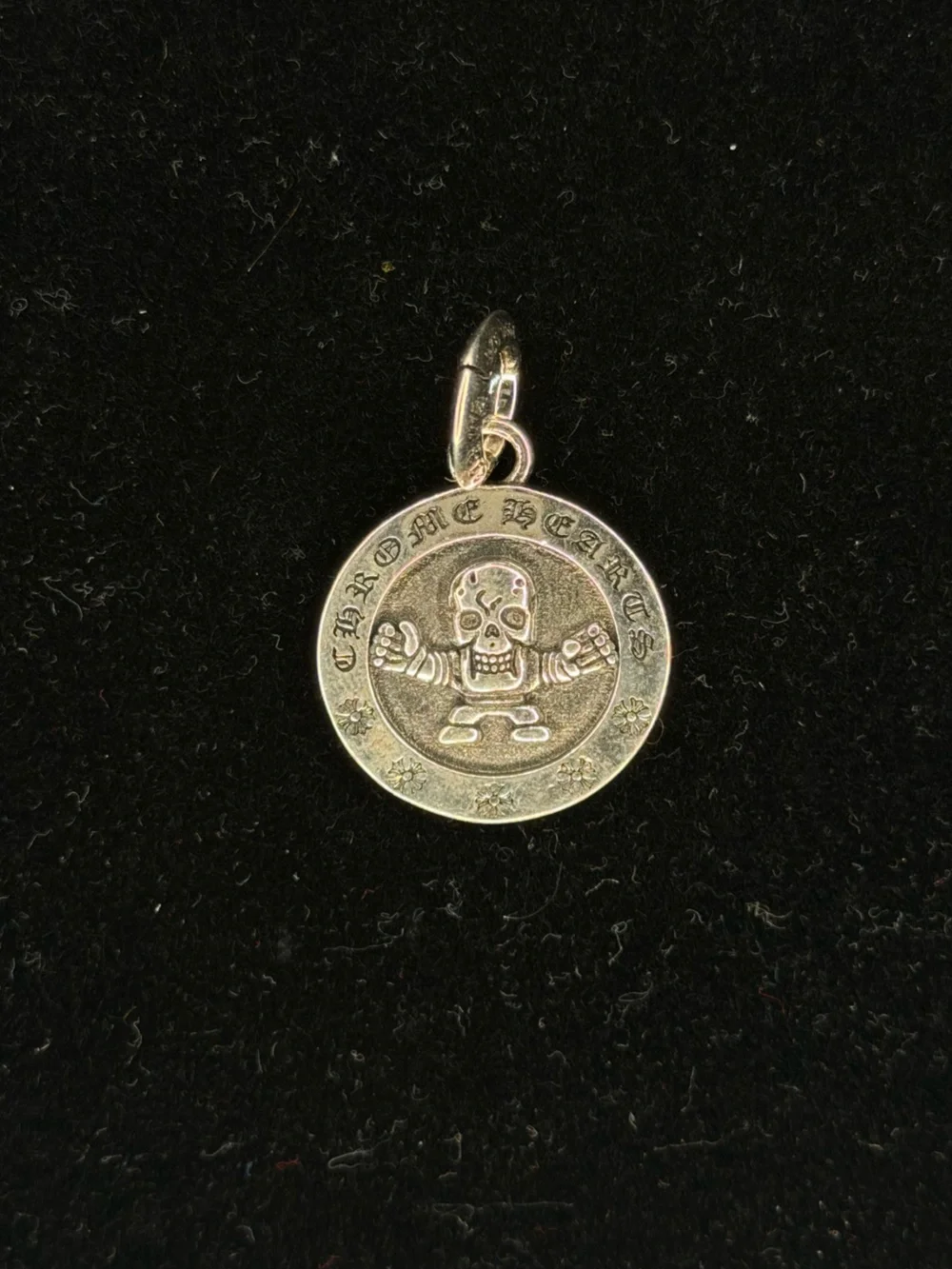 Chrome Hearts Foti Skull Dogtag Unisex Pendant
